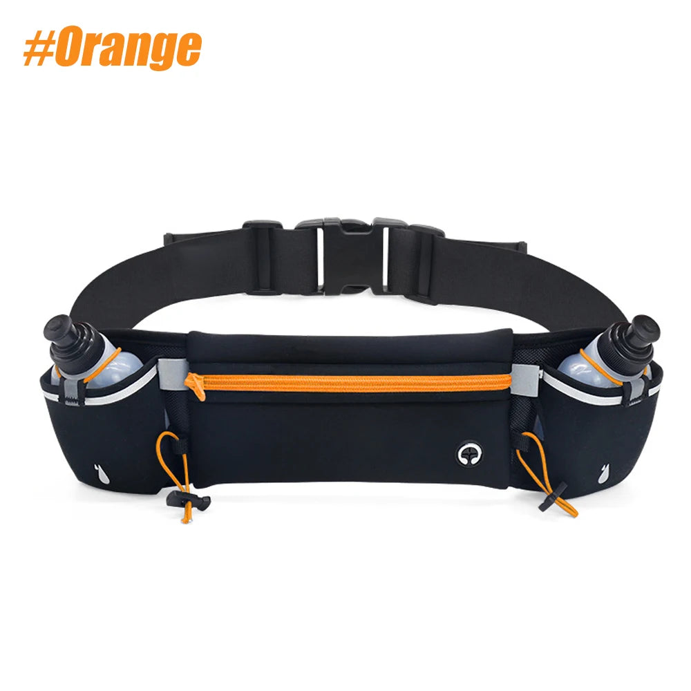 1PCS Running Belt with Water Bottles, Fanny Pack Fits 7 inches Phones, Waist pack for Running Hiking Climbing